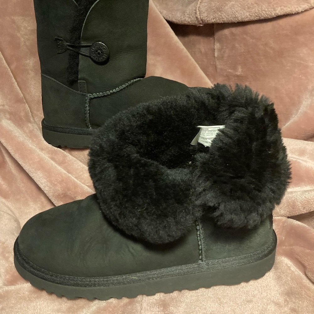 UGG Black Shearling Winter Boots